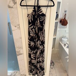 Evereve Black and Cream mesh palm tree print